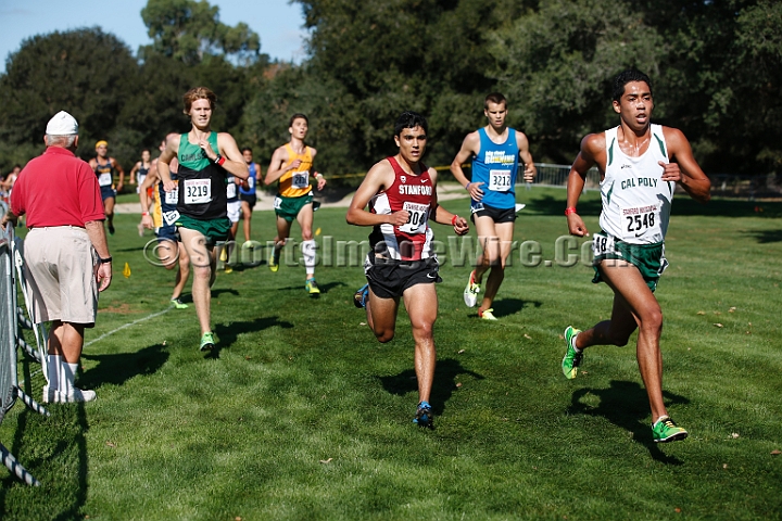 2014StanfordCollMen-215.JPG - College race at the 2014 Stanford Cross Country Invitational, September 27, Stanford Golf Course, Stanford, California.